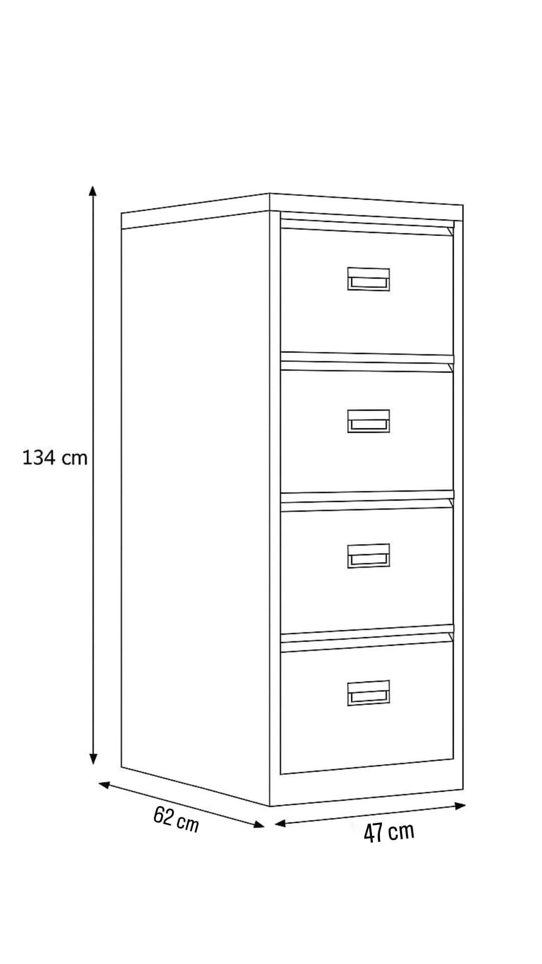 4 Çekmeceli Kartoteks Dolabı HÇ-KT003